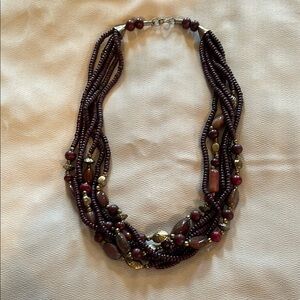 Elegant Multi-Strand Beaded Necklace